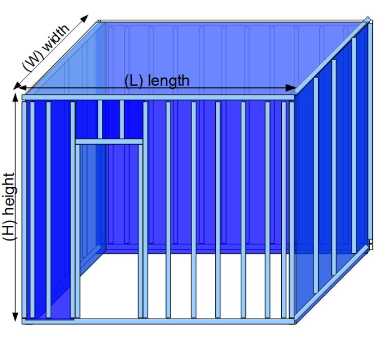 Room Interior Wall Area - Wall Sq Ft Calc