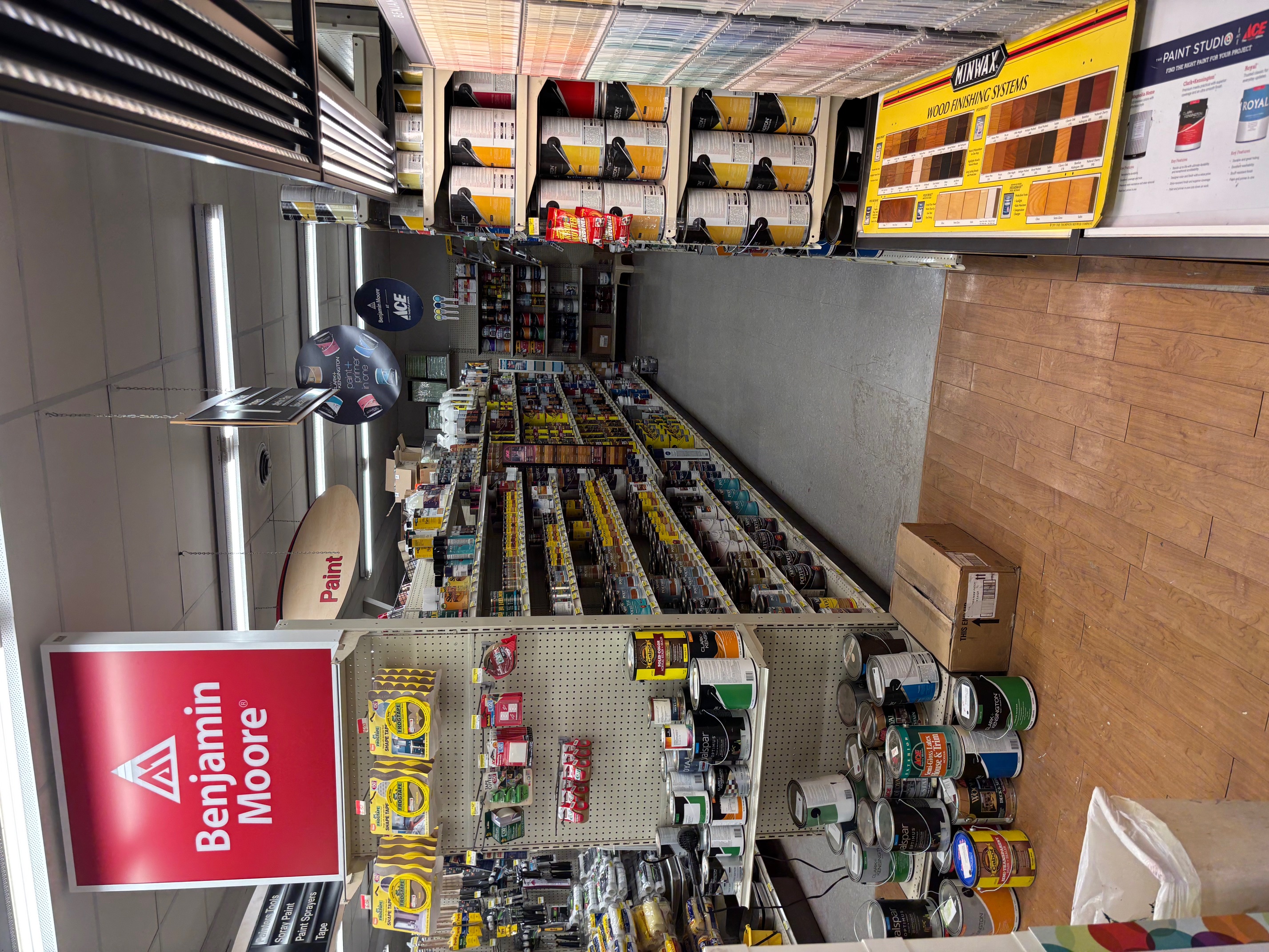 Paint, stain and coatings isle