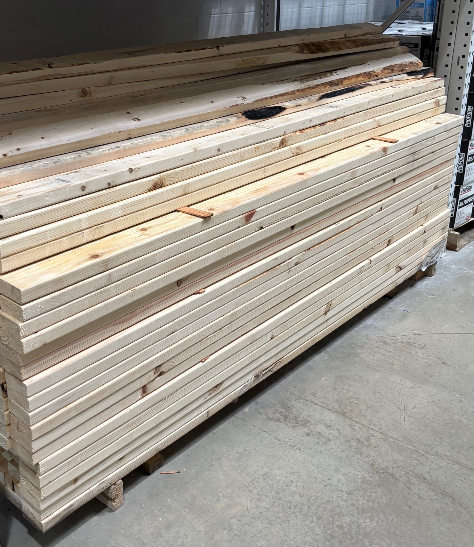 2x4 lumber stack