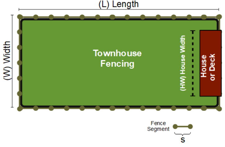 rectangle fence for townhouse