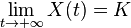\lim_{t \rightarrow +\infty}X(t)=K