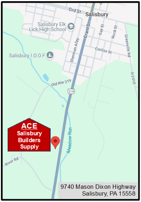 Map to Salisbury Builders Supply